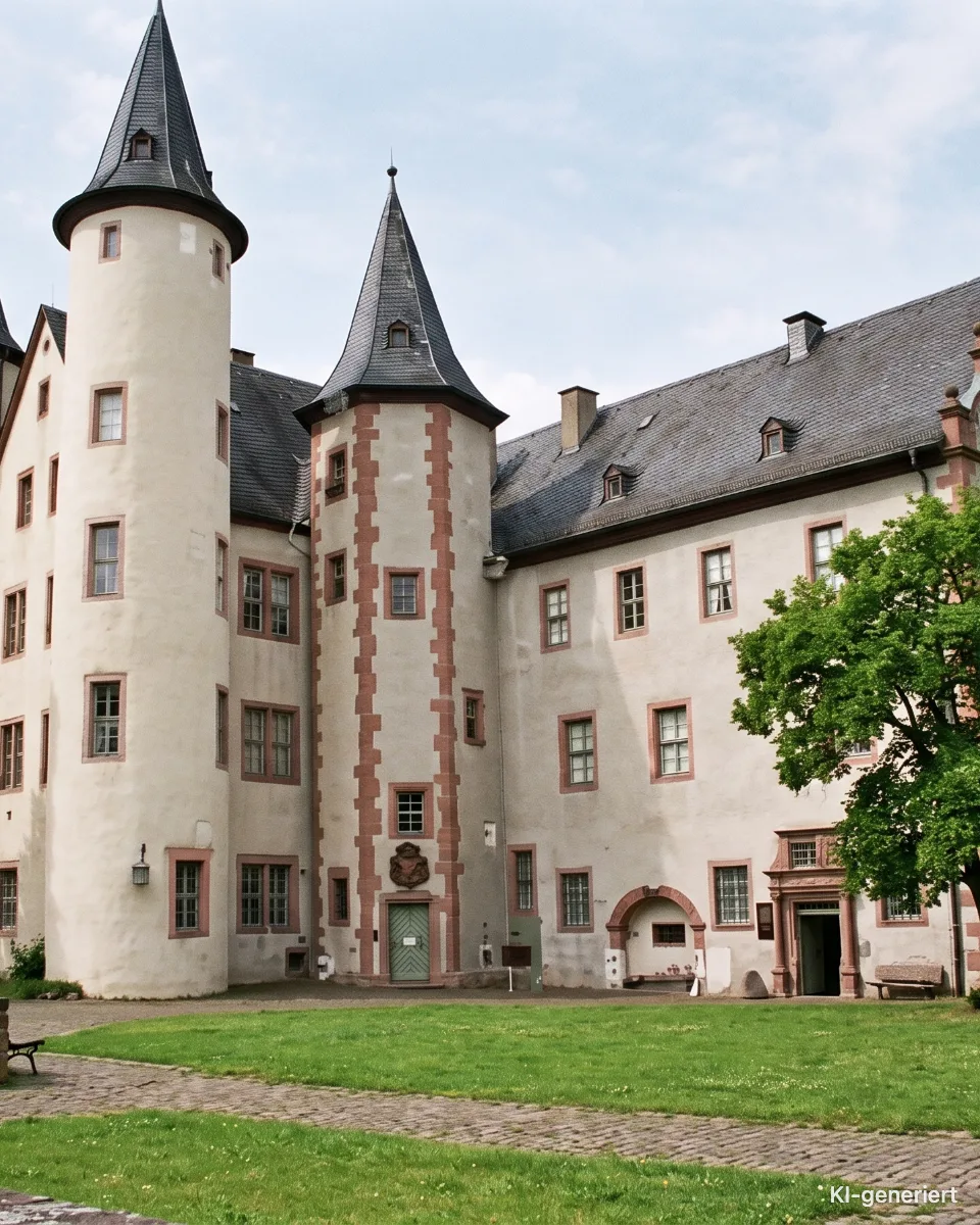 Das Schloss in Lohr am Main, KI-generiertes Bild