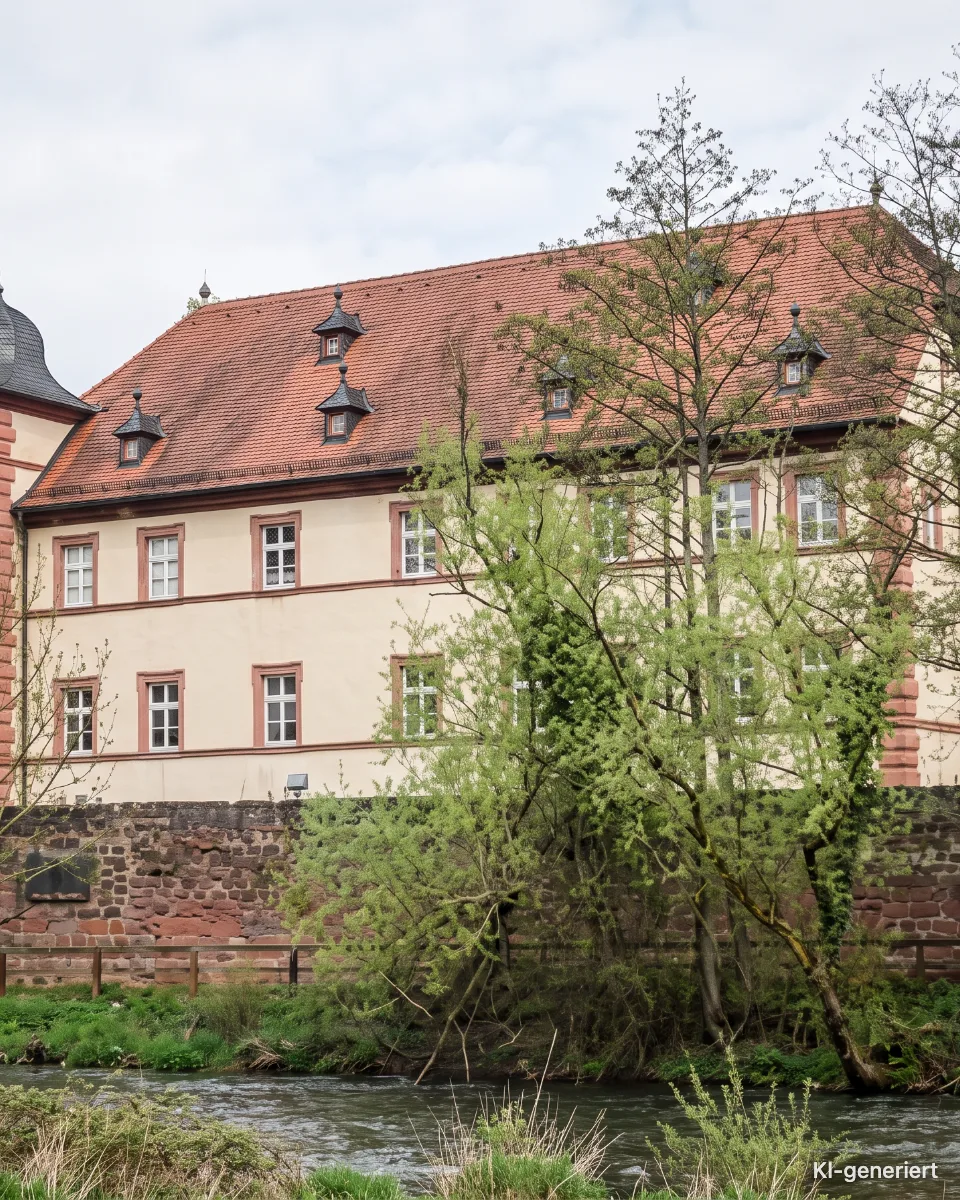 Das Huttenschloss in Gemünden, KI-generiertes Bild